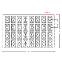 Rectangular   Pralines   Chocolate   Mould   No:   377