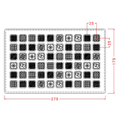 Mini Square Mixed Squares Chocolate Mould No: 375