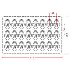 Rabbit Praline Chocolate Mould No: 364