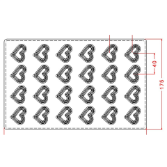 İçi Boş Kalp Spesiyal Çikolata Kalıbı No: 353