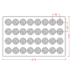 Round   Praline   With   Texture   Chocolate   Mould   No:   350