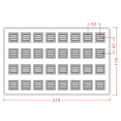 Square   Praline   With   Stripes   Chocolate   Mould   No:   346