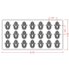 Hamsa   Fatima   Hand   Chocolate   Mould   No:   344