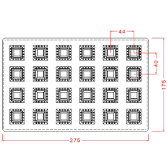 Square Dessert Cup Chocolate Mould No: 333