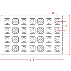 Square   Present   Praline   Chocolate   Mould   No:   331