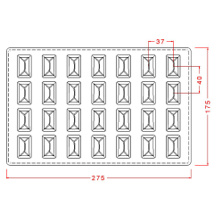 Rectangular   Praline   Chocolate   Mould   No:   324