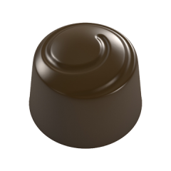 Round   Praline   With   Swirl   Chocolate   Mould   No:   323