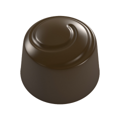 Round   Praline   With   Swirl   Chocolate   Mould   No:   323