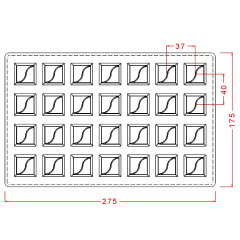 Square   Praline   With   Design   Chocolate   Mould   No:   321