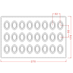Oval   Praline   Chocolate   Mould   No:   316