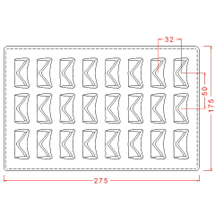 Rectangular   Praline   Chocolate   Mould   No:   314