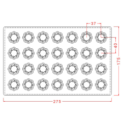 Round   Praline   With   Boarder   Chocolate   Mould   No:   310