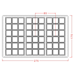 18 Tepeli Tablet Çikolata Kalıbı No: 308