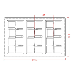 8-Piece   Break-Up   Chocolate   Mould   No:   305
