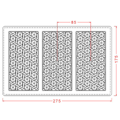 Geometrik Desenli Tablet Çikolata Kalıbı No: 304
