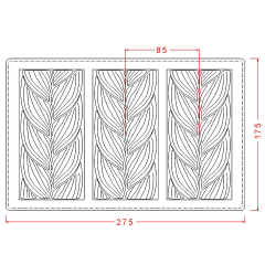 Yaprak Desenli Tablet Çikolata Kalıbı No: 303