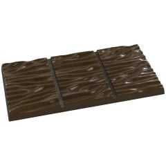 3-Piece   Break   Up   Bar   With   Bark   Chocolate   Texture   Mould   No:   297