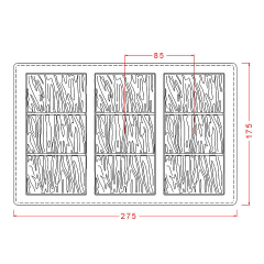 Ağaç Kabuğu Desenli Tablet Çikolata Kalıbı No: 297