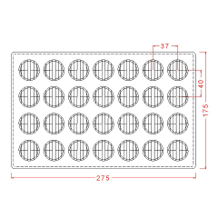 Round   Praline   With   Design   Chocolate   Mould   No:   294