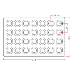 Square   Praline   Dome   Chocolate   Mould   No:   290