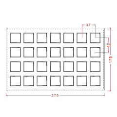 Square Praline Chocolate Mould No: 289