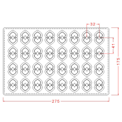 Çift Kalpli Spesiyal Çikolata Kalıbı No: 285