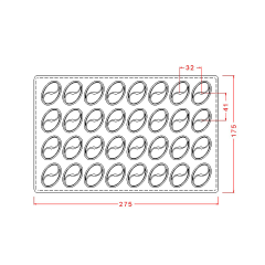 Oval   Praline   Chocolate   Mould   No:   283