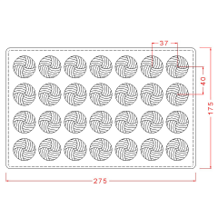 Round   Praline   Chocolate   Mould   No:   281