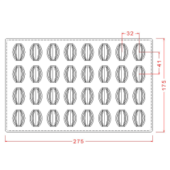 Oval   Pralines   Chocolate   Mould   No:   277
