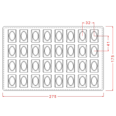 Rectangular   Praline   With   Arch   Chocolate   Mould   No:   276