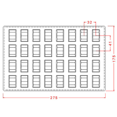 Dikdörtgen Spesiyal Çikolata Kalıbı No: 274