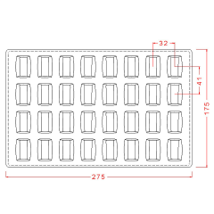 Rectangular Praline Chocolate Mould No: 271