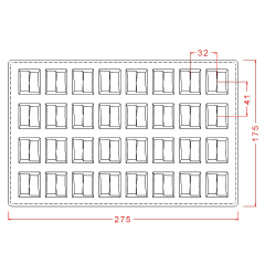 Rectangular   Praline   Chocolate   Mould   No:   270