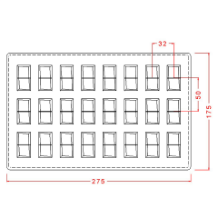 Rectangular   Praline   Chocolate   Mould   No:   267