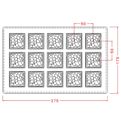 Square   With   Bubbles   Chocolate   Mould   No:   264