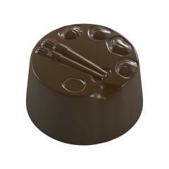 Round   Art   Palette   Chocolate   Mould   No:   258