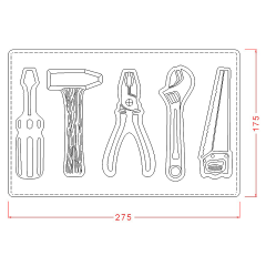 Assorted   Hand   Tools   Chocolate   Mould   No:   250