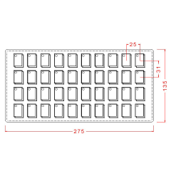 Rectangular   Praline   Chocolate   Mould   No:   242