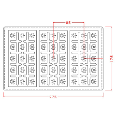 15-Piece   Break   Up   Bar   With   Shamrocks   Chocolate   Mould   No:   228