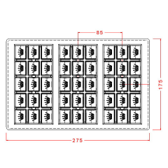 15 Gözlü Taçlı Tablet Çikolata Kalıbı No: 227