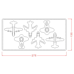 Assorted   Airplane   Chocolate   Mould   No:   219