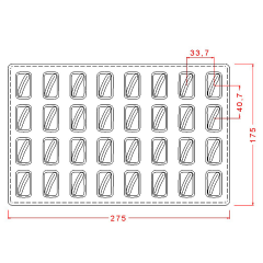 Rectangular   Praline   Chocolate   Mould   No:   214