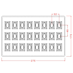 Square   With   Cocoa   Design   Chocolate   Mould   No:   212