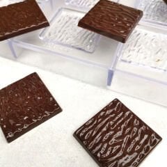 Textured   Square   Chocolate   Mould   No:   210