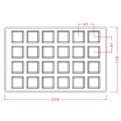Square Praline Chocolate Mould No: 202