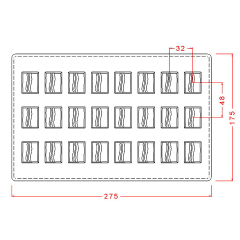 Rectangular   Praline   Chocolate   Mould   No:   201
