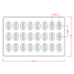 Oval   Praline   Chocolate   Mould   No:   200