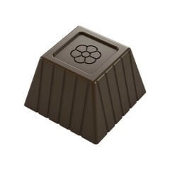 Square   Praline   With   Flower   Chocolate   Mould   No:   196