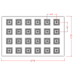 Square   Praline   With   Flower   Chocolate   Mould   No:   196