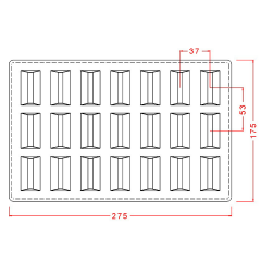 Dikdörtgen Piramit Çikolata Kalıbı No: 195